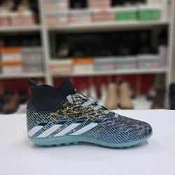 Sportaç çoraplı halısaha ayakkabı siyah-mavi