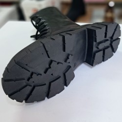 Su perisi bağcıklı-fermuarlı kız çocuk bot siyah