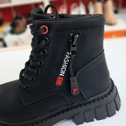 Su perisi kırmızı detaylı kız çocuk bot siyah