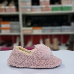 Pofuduk kadın ev patiği pembe