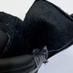 Twingo bağcıklı-fermuarlı kız çocuk bot siyah