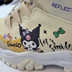 Valent kuromi detaylı yarım kız çocuk bot krem-sarı