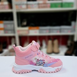 Valent labubu detaylı yarım kız çocuk bot pembe-beyaz