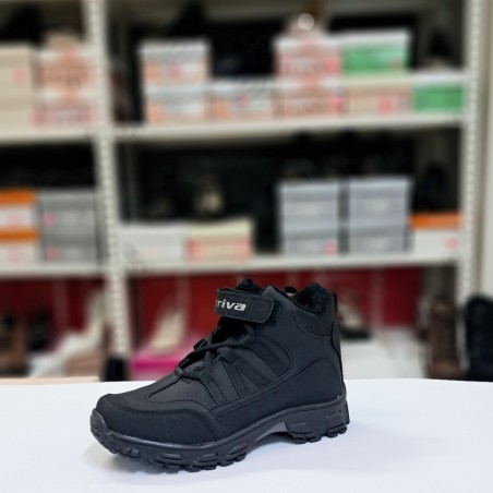 Arriva cırtlı ve fermuarlı erkek çocuk bot siyah