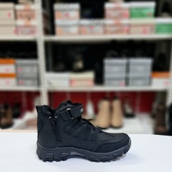 Arriva cırtlı ve fermuarlı erkek çocuk bot siyah