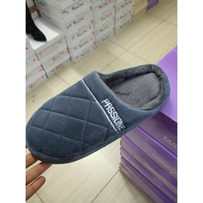 Passıone kışlık erkek terlik gri