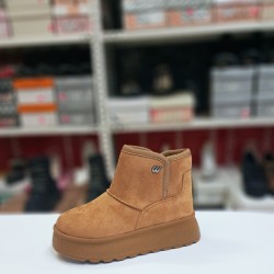 Wickers içi yünlü kız çocuk bot taba