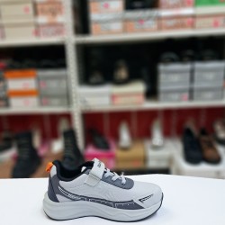 New Hunter cırtlı erkek çocuk spor ayakkabı gri-turuncu