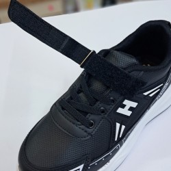 New Hunter cırtlı erkek çocuk spor ayakkabı siyah-beyaz