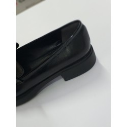 Paris toka detaylı kadın babet ayakkabı siyah