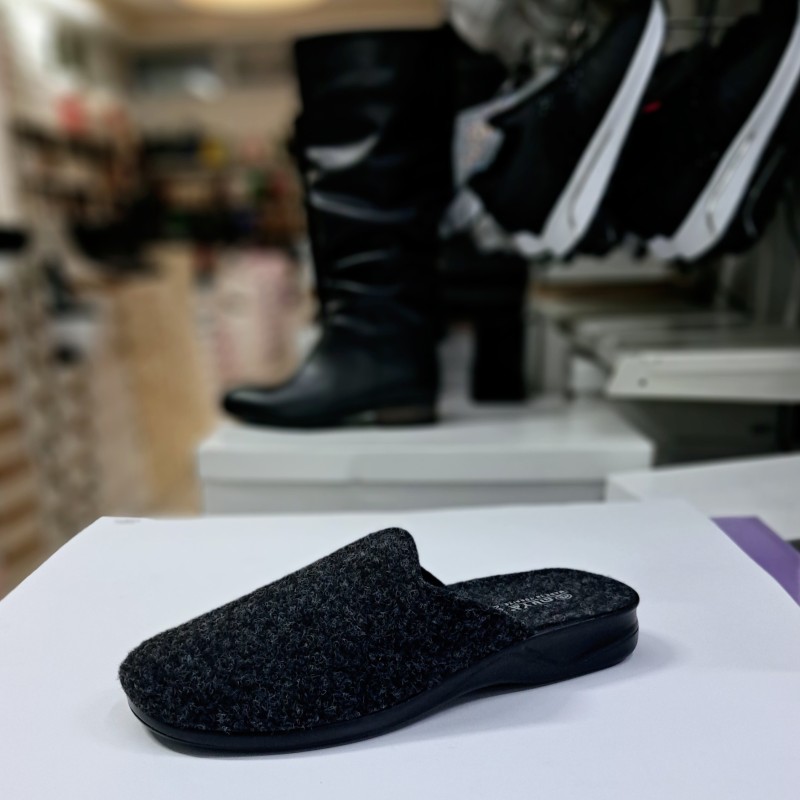 Muya Arven içi yünlü erkek terlik füme