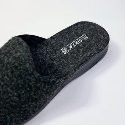 Muya Arven içi yünlü erkek terlik füme