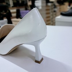 Paris kurdele detaylı kadın topuklu ayakkabı beyaz