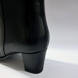 Paris deri kadın topuklu bot siyah