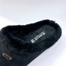 Muya Lady yünlü kadın terlik siyah