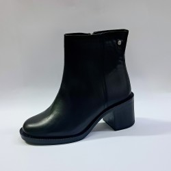 Muya Acte deri kadın topuklu bot siyah