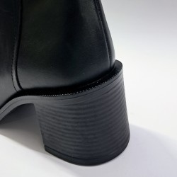 Muya Acte deri kadın topuklu bot siyah