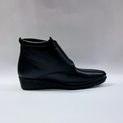 Muya Montana deri kadın yarım bot siyah