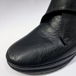 Muya Montana deri kadın yarım bot siyah