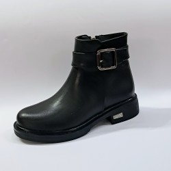 Fancy kemer detaylı kadın bot siyah