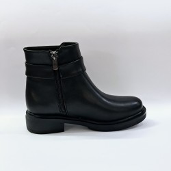 Fancy kemer detaylı kadın bot siyah