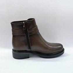 Fancy kemer detaylı kadın bot kahverengi