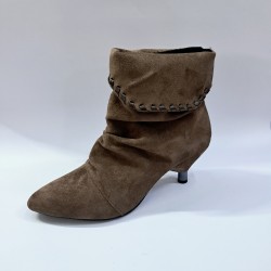 Pine Cone süet kadın topuklu çizme kahverengi