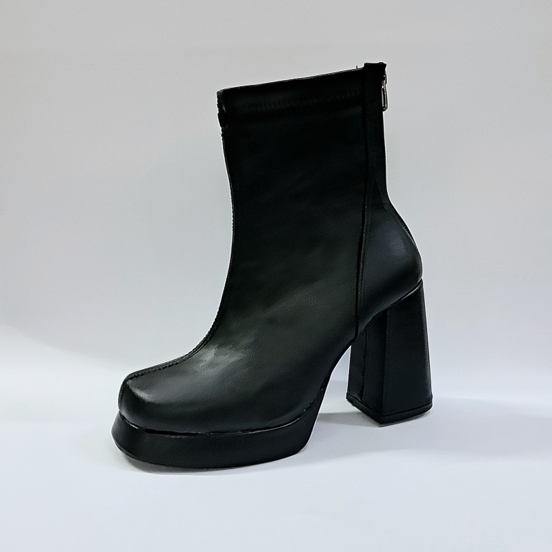 Su perisi platform kadın topuklu bot siyah