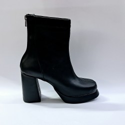 Su perisi platform kadın topuklu bot siyah