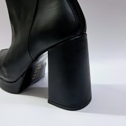 Su perisi platform kadın topuklu bot siyah