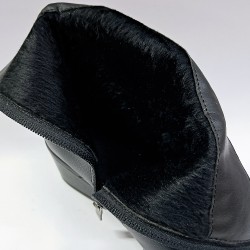 Şanzelize kadın kovboy bot siyah