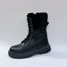 Lady classy kürk detaylı kadın bot siyah