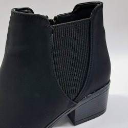 Bilener nubuk içi yünlü kadın topuklu bot siyah