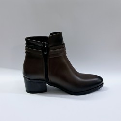 Bilener gold detaylı kadın topuklu bot kahverengi