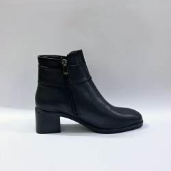 Su perisi suni deri kadın topuklu bot siyah