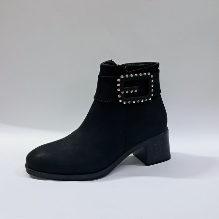 Su perisi nubuk kadın topuklu bot siyah