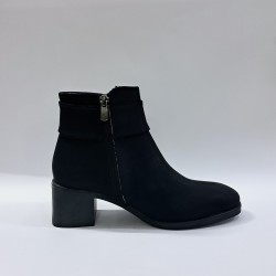 Su perisi nubuk kadın topuklu bot siyah