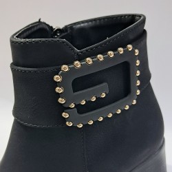 Su perisi nubuk kadın topuklu bot siyah