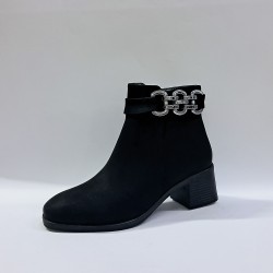 Su perisi zincir detaylı kadın topuklu bot