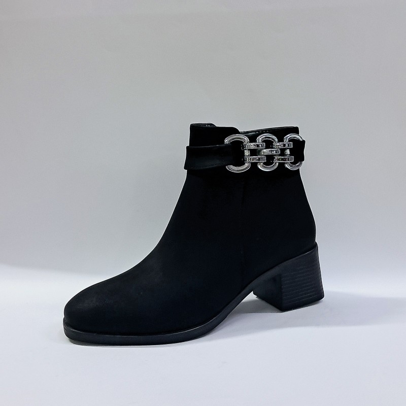 Su perisi zincir detaylı kadın topuklu bot