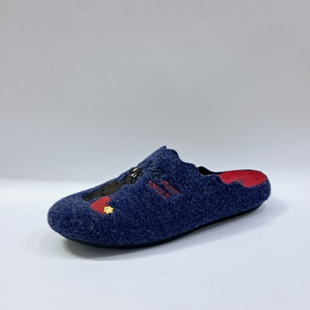 Muya Fisk hayvan figür desenli kadın terlik lacivert