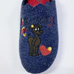 Muya Fisk hayvan figür desenli kadın terlik lacivert