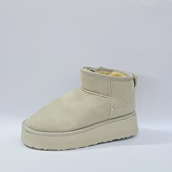 İçi yünlü kadın bot krem