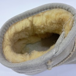 İçi yünlü kadın bot krem