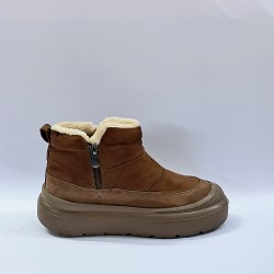 Twingers içi yünlü cırtlı kadın bot kiremit