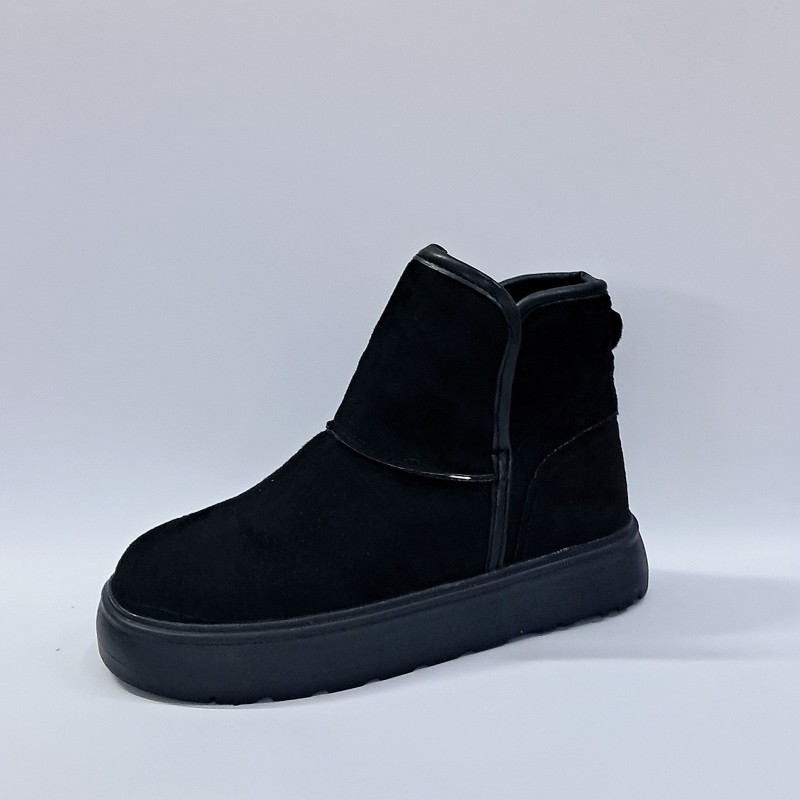 Dakırs içi yünlü kadın bot siyah