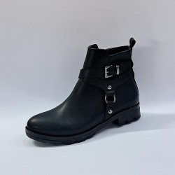 Trendy kemer detaylı kadın bot siyah