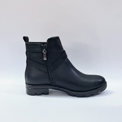 Trendy kemer detaylı kadın bot siyah