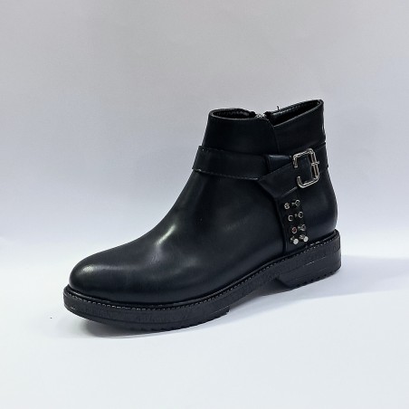 Trendy zımba detaylı kadın bot siyah