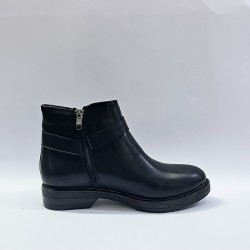 Trendy zımba detaylı kadın bot siyah